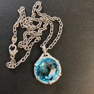 Judith Ripka Blue topaz necklace
